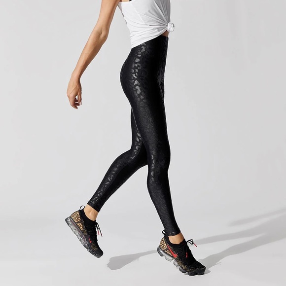 Carbon38 Pants - Carbon38 Legging in Leopard Takara Shine High rise Full Length Small
